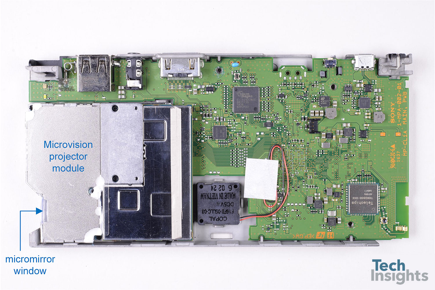 图3:Sony MP-CL1A投影仪主PCB