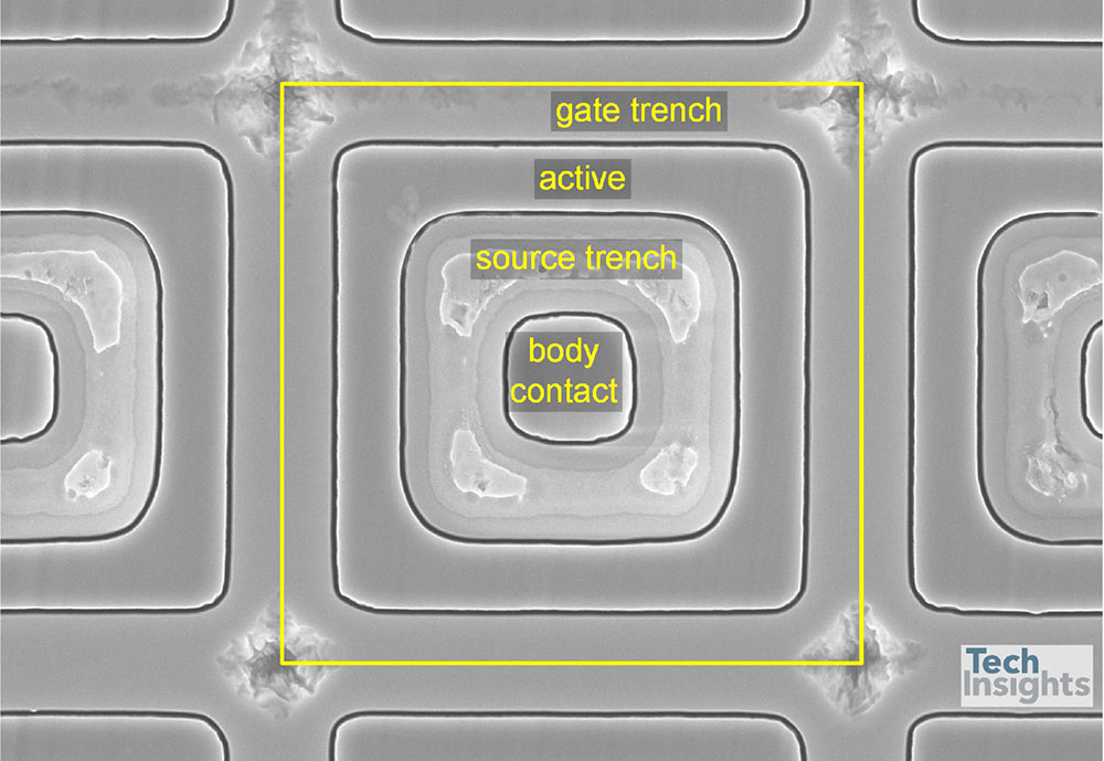 图2 Polysilicon的SCT3022ALGC11晶体管电池 - 平面图SEM